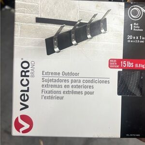 VELCRO Extreme Mounting Tape Outdoor 20 ft Black Strong Adhesive Brick Concrete